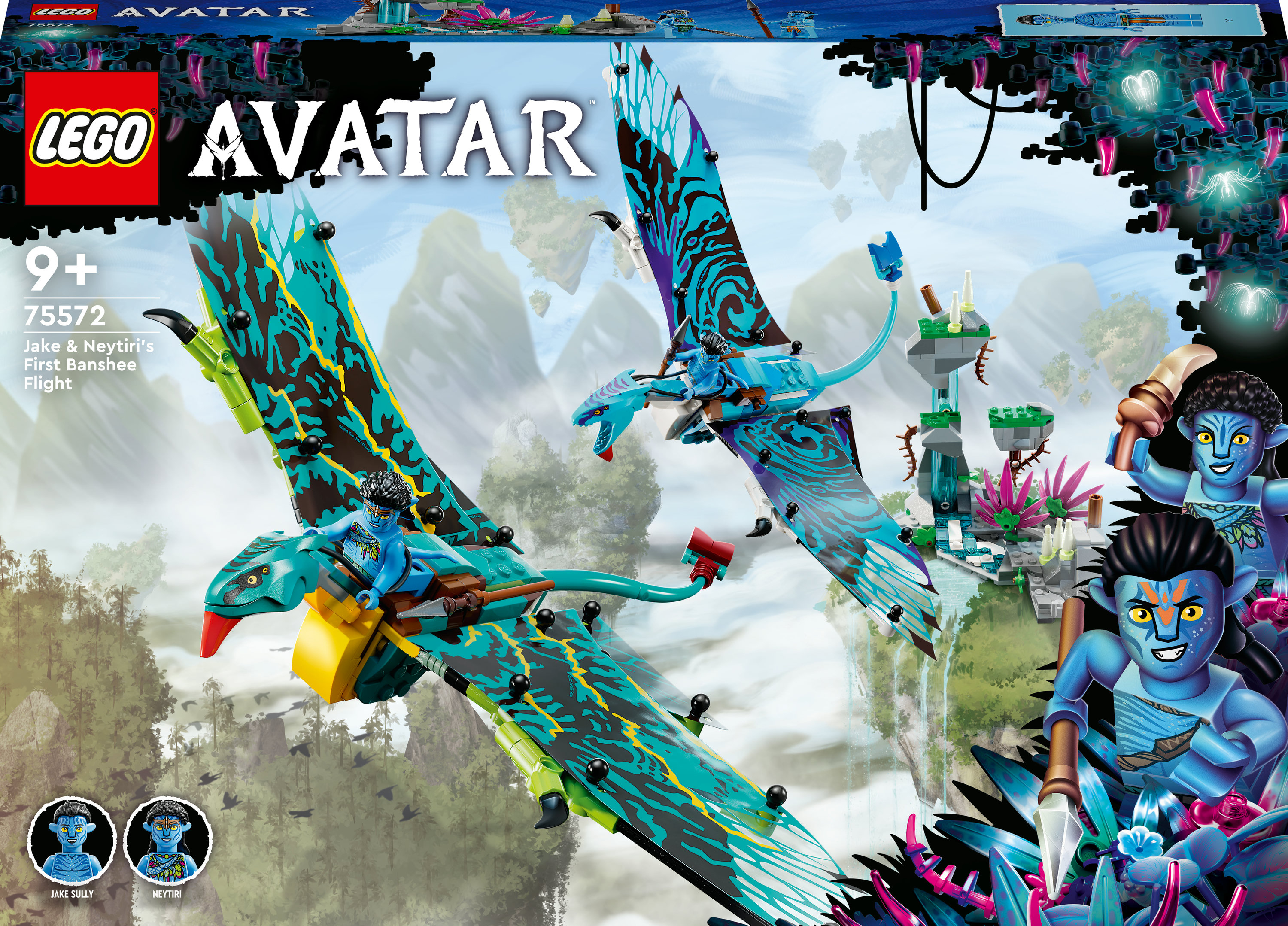 Lego Avatar Set mit Jakes & Neytiris erstem Banshee-Flug.