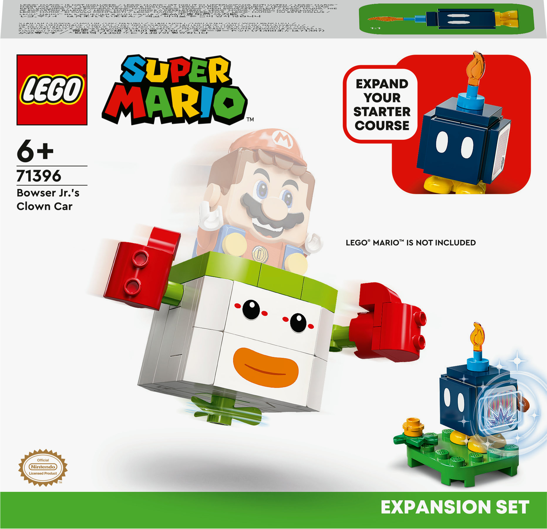 Lego Super Mario Set. Bowsers Jr.'s Clown Car mit Mario-Figur. Erweiterungsset.