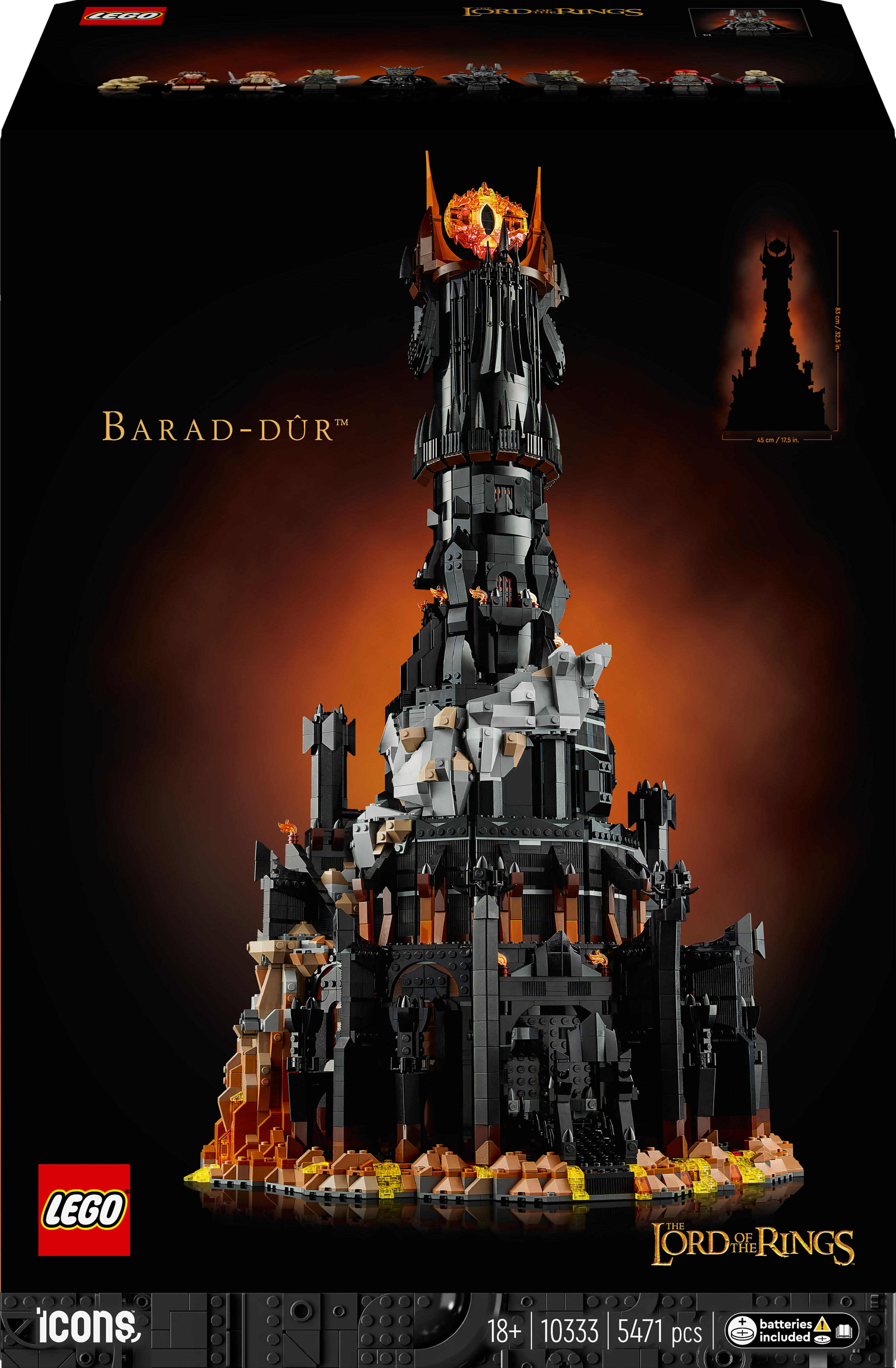 LEGO Icons Yüzüklerin Efendisi: Barad-dûr 10333