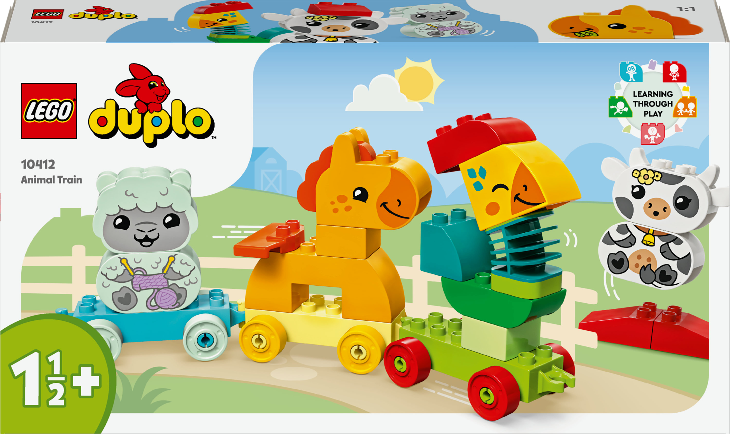 Zestaw Lego Duplo Pociąg ze Zwierzętami z figurkami i wagonami.