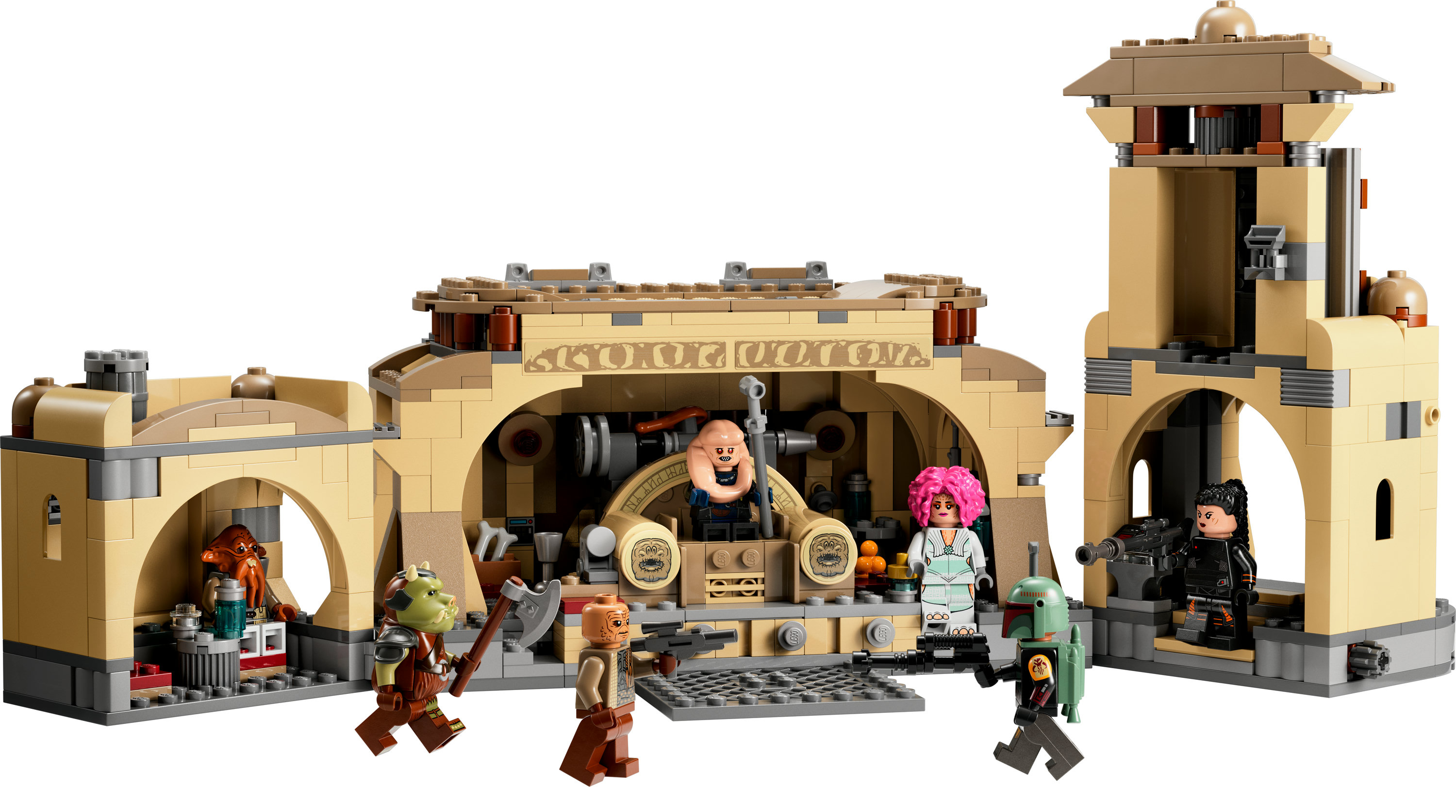 Set Lego Star Wars: Cantina de Mos Eisley con figuras y estructuras detalladas.