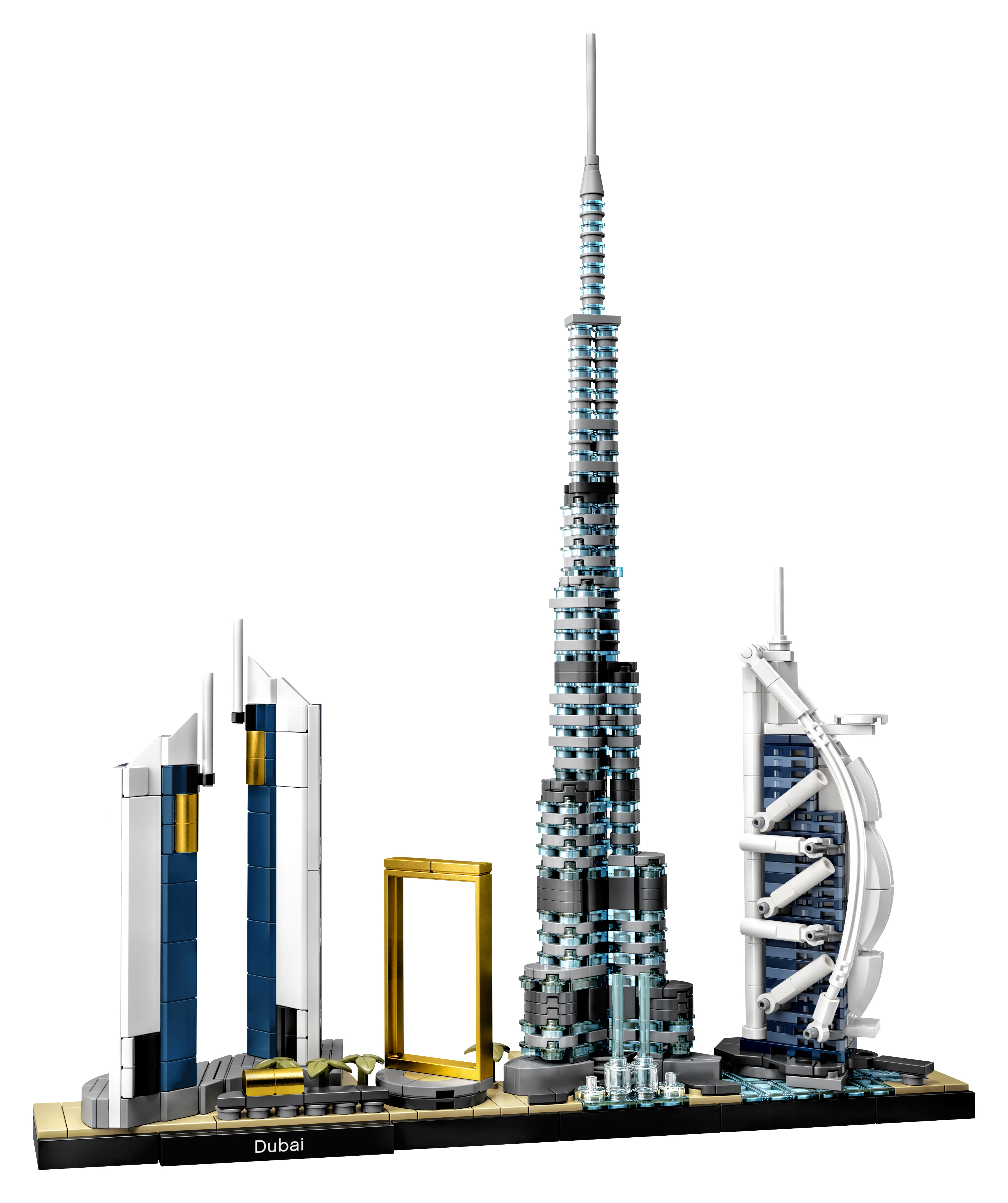 Lego Architecture Set der Skyline von Dubai mit Wolkenkratzern und dem Burj Khalifa.