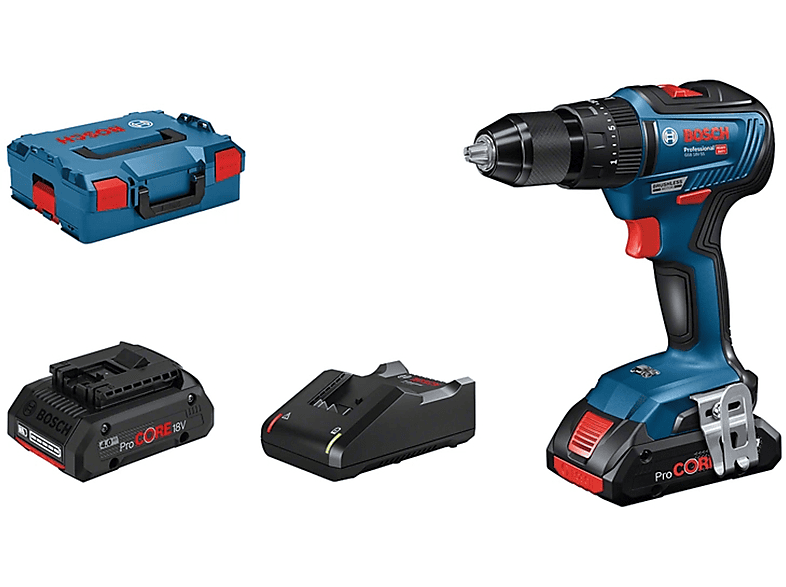 Bosch Professional Akku-Schlagbohrschrauber GSB 18V-150 C + 7-teiliges Flachfräsbohrer-Set – Kraftvolle Kombi Für Holzarbeiten