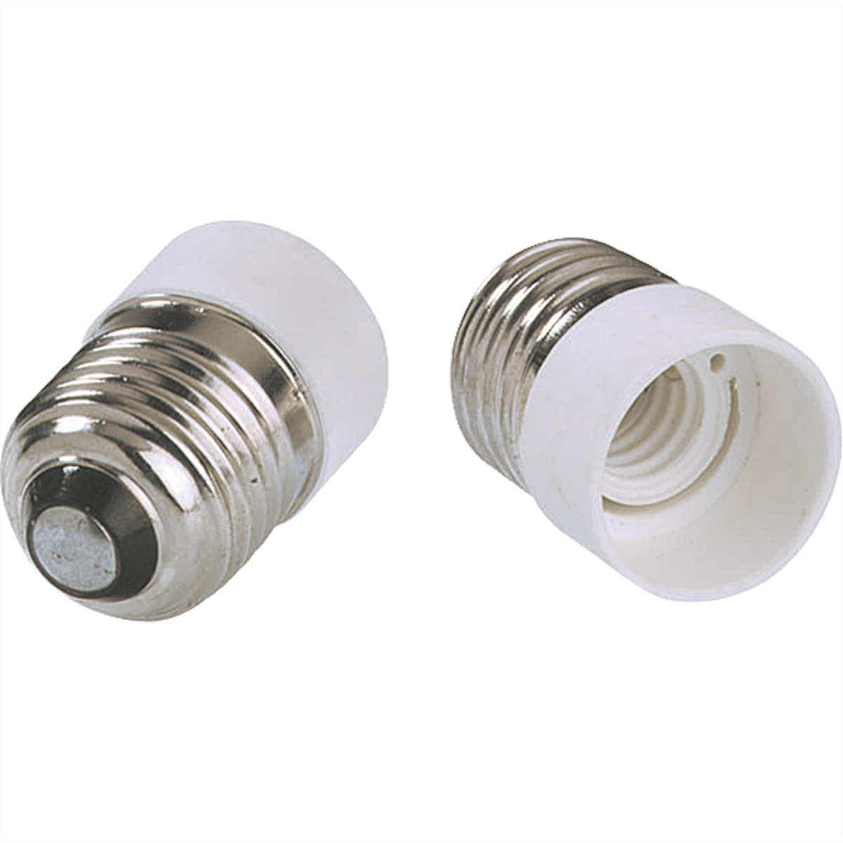 Due adattatori per lampadine. Uno è installato, l'altro separato.