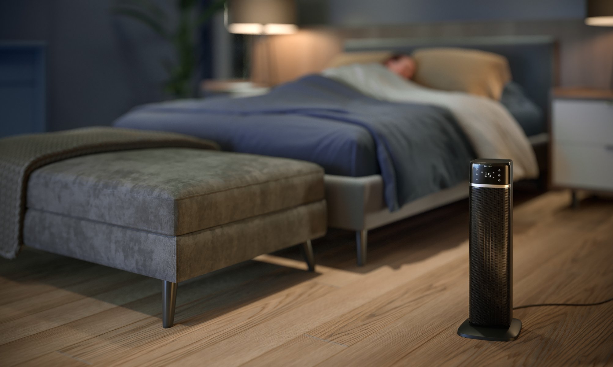 PHILIPS CX5120/11 Akıllı Kule Tipi Seramik 2000 W Fanlı Isıtıcı Siyah