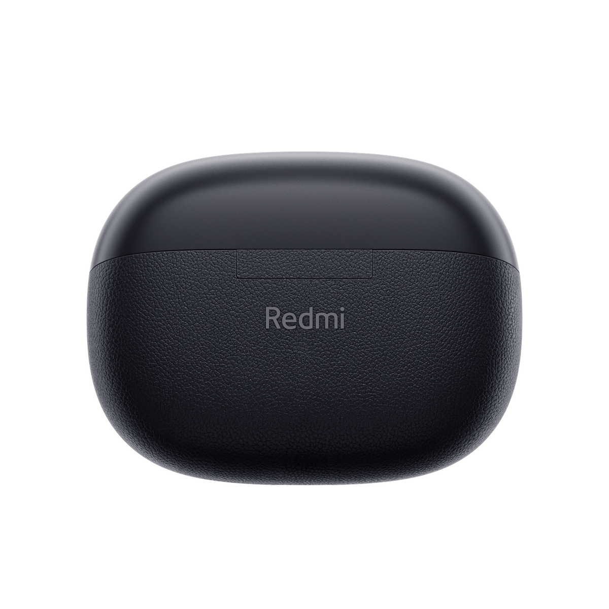 Czarne etui ładujące słuchawek Redmi z logo Redmi na środku.