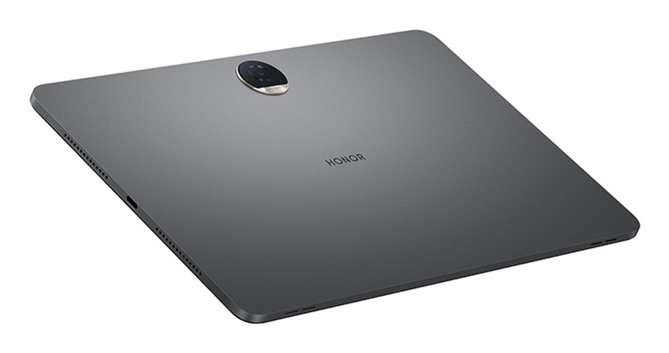 Tablet grigio scuro con fotocamera e la parola HONOR.
