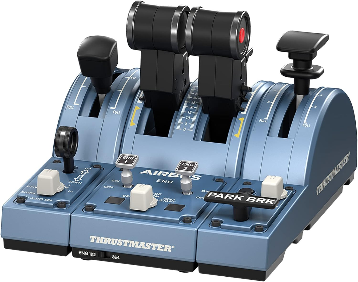 Joystick + dźwignia sterowania silnikiem THRUSTMASTER TCA Captain Pack X Airbus Edition Czarny, Szary