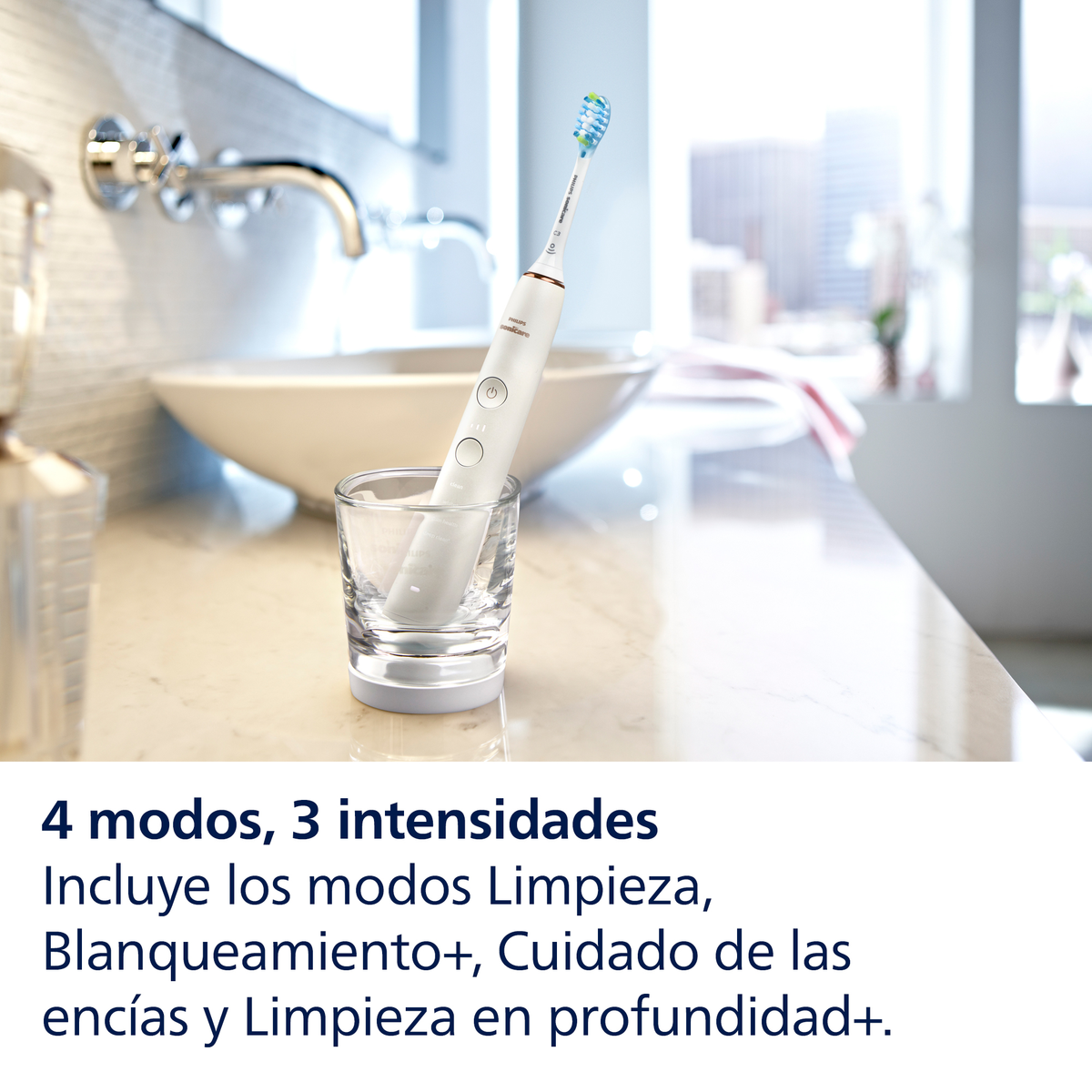 Cepillo eléctrico - PHILIPS PACK DUO CEPILLOS DE DIENTES PHILIPS SONICARE DIAM, 4 velocidades, Negro y oro rosa