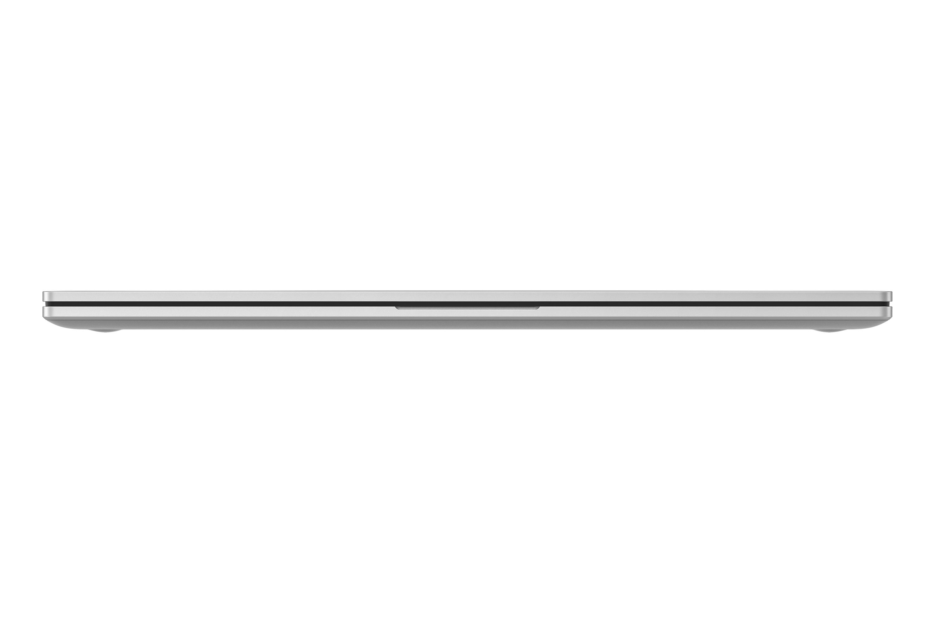 Srebrny laptop MacBook Pro, widok z góry, zamknięty, na białym tle.