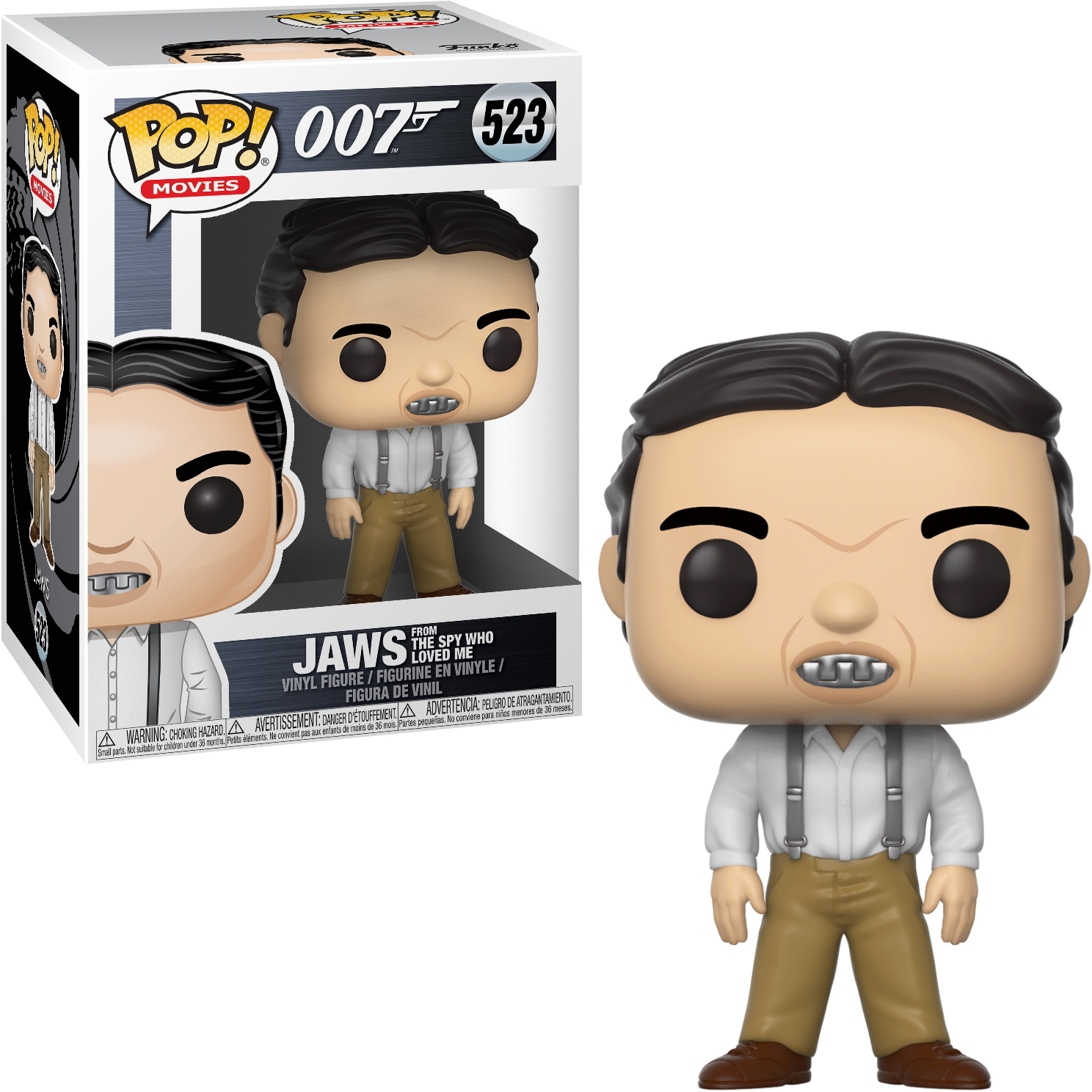 Jaws Funko Pop Figur. Die Figur ist eine Karikatur der Figur aus dem Film.