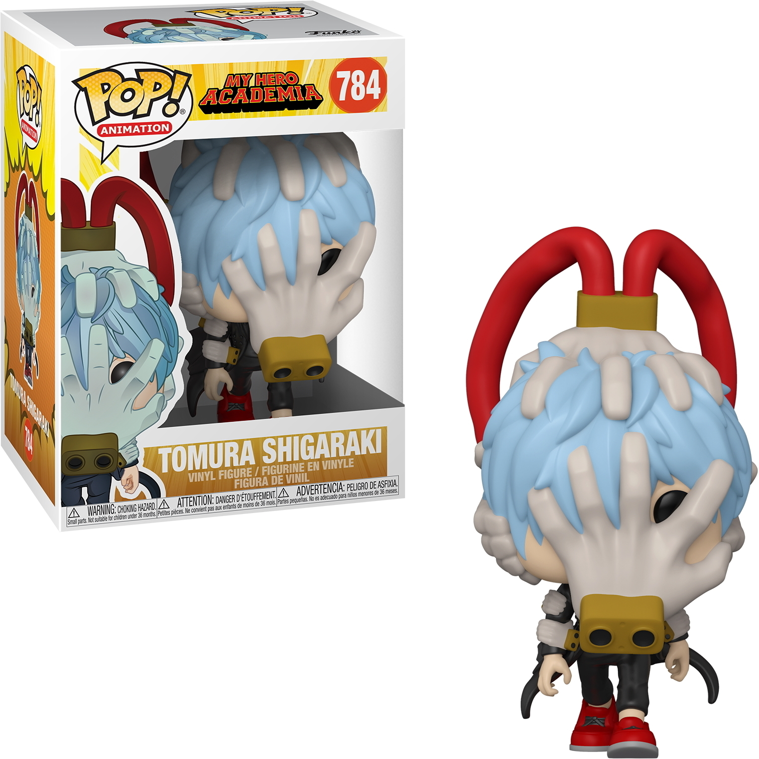 Funko Pop! Figur von Tomura Shigaraki aus My Hero Academia. In der Box mit Figur.