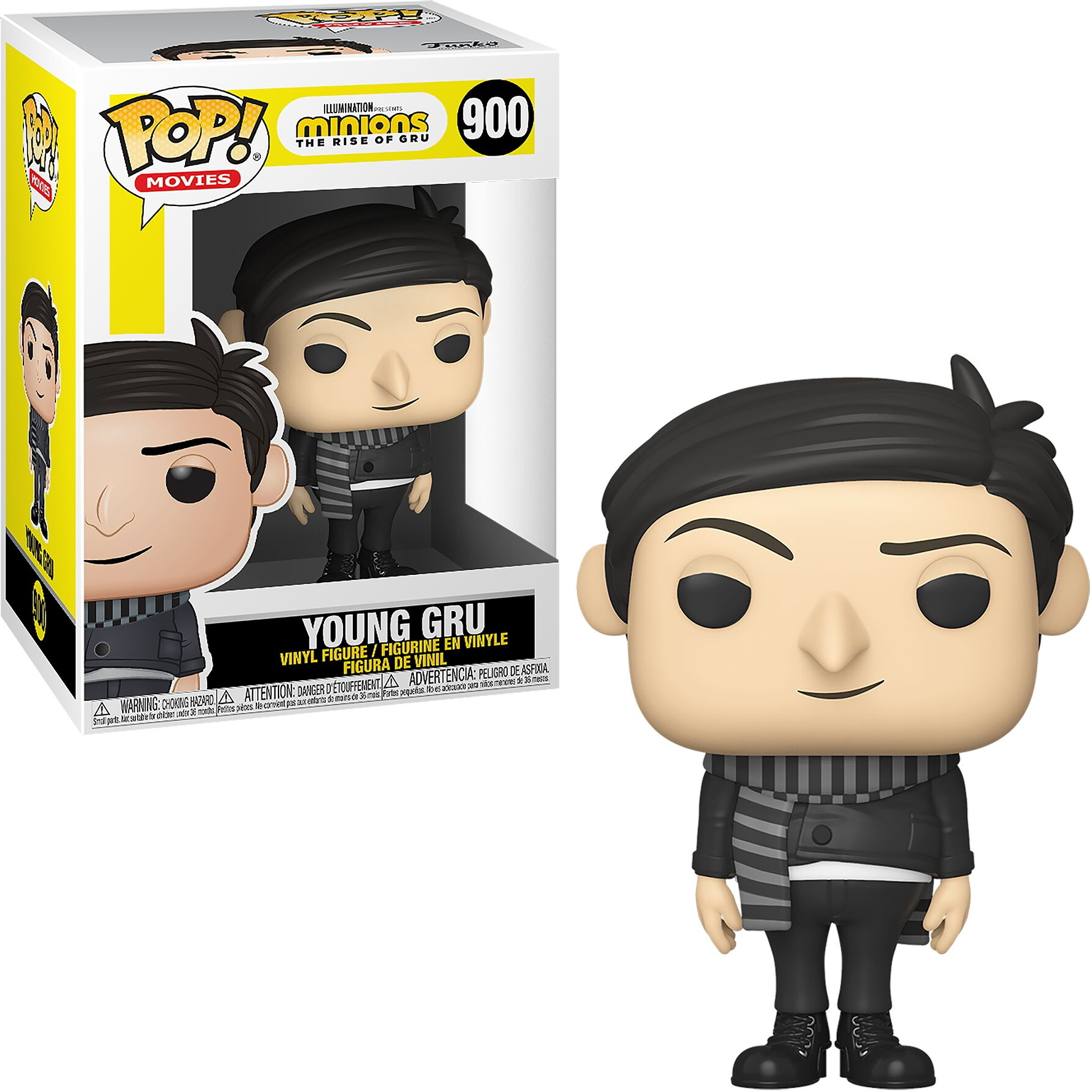 Funko Pop-Figur von Young Gru aus Minions: The Rise of Gru, und eine Box.