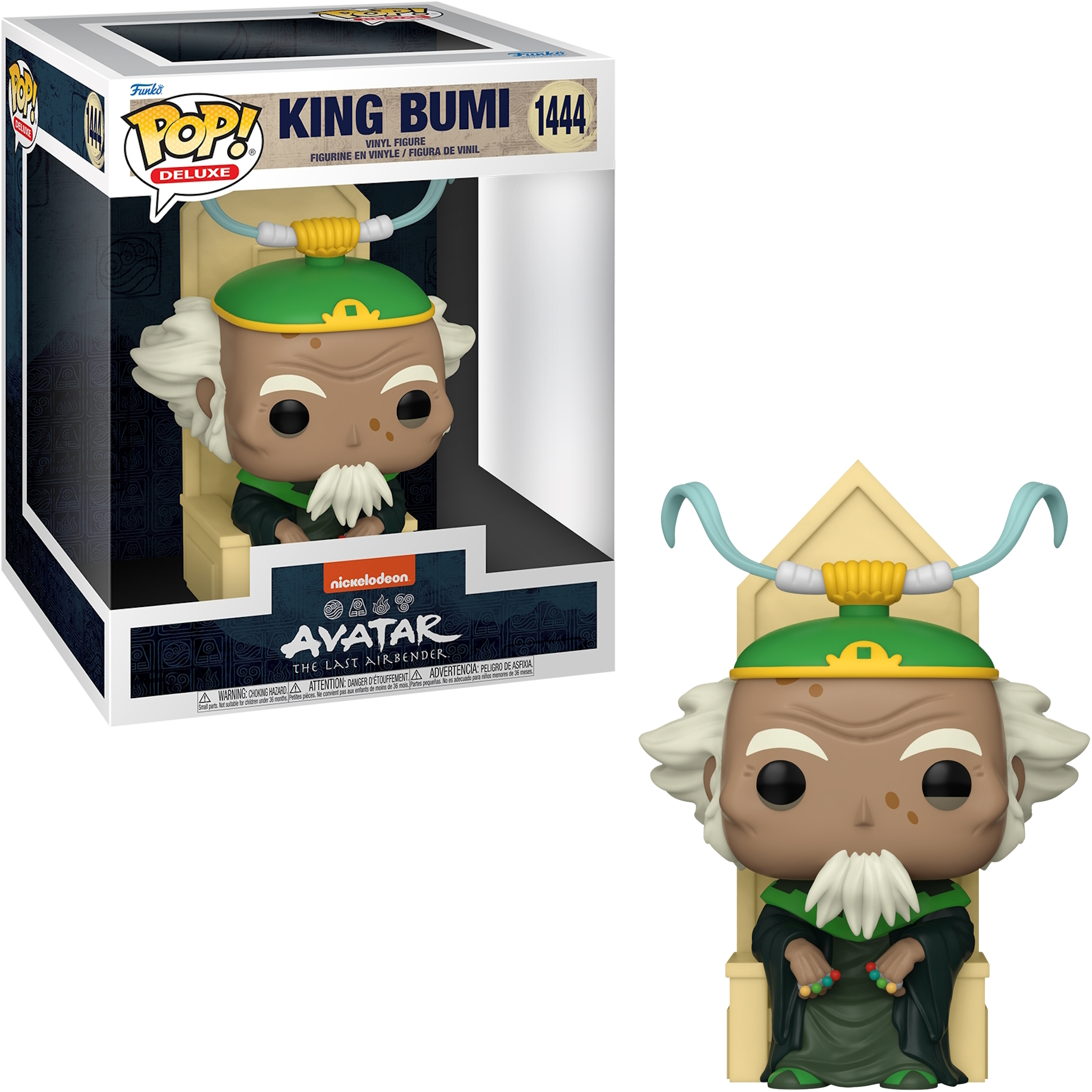 King Bumi Funko Pop Figur mit ihrer Box.