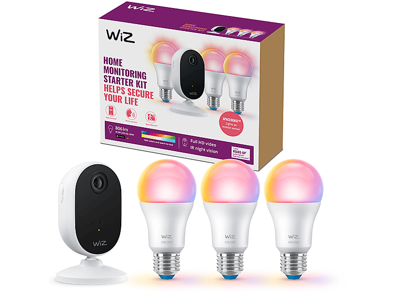WIZ INDOOR CAMERA + 3X E27 RGB Netzwerkkamera | MediaMarkt