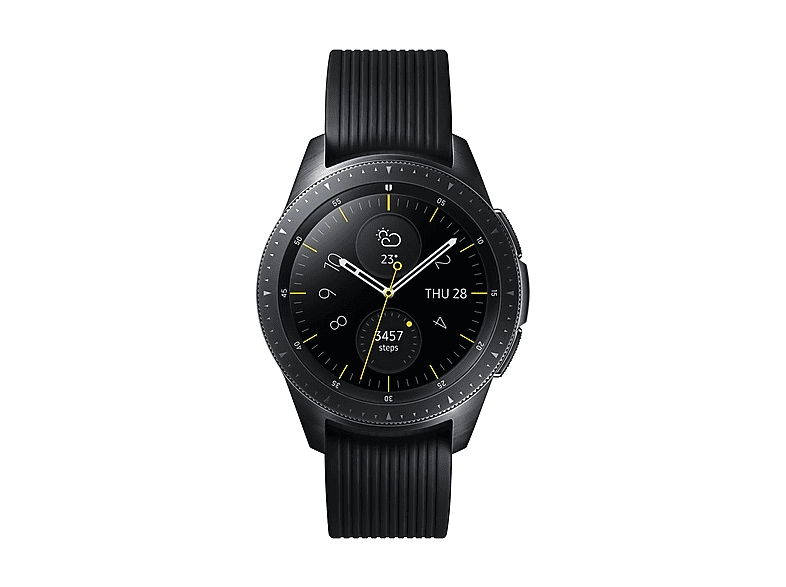 SAMSUNG GALAXY WATCH 42 BLK VODAFONE Smartwatch Edelstahl Silikon, S, L, Schwarz