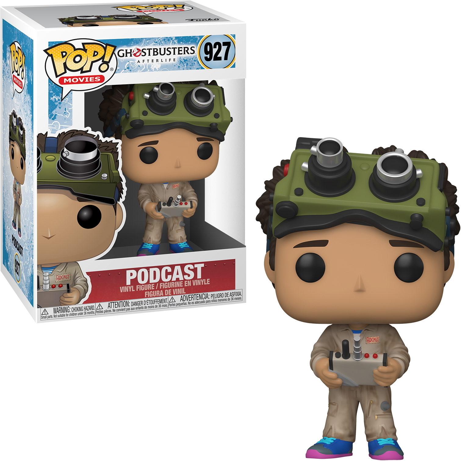 Funko Pop di Podcast da Ghostbusters: Afterlife, in scatola e separata.