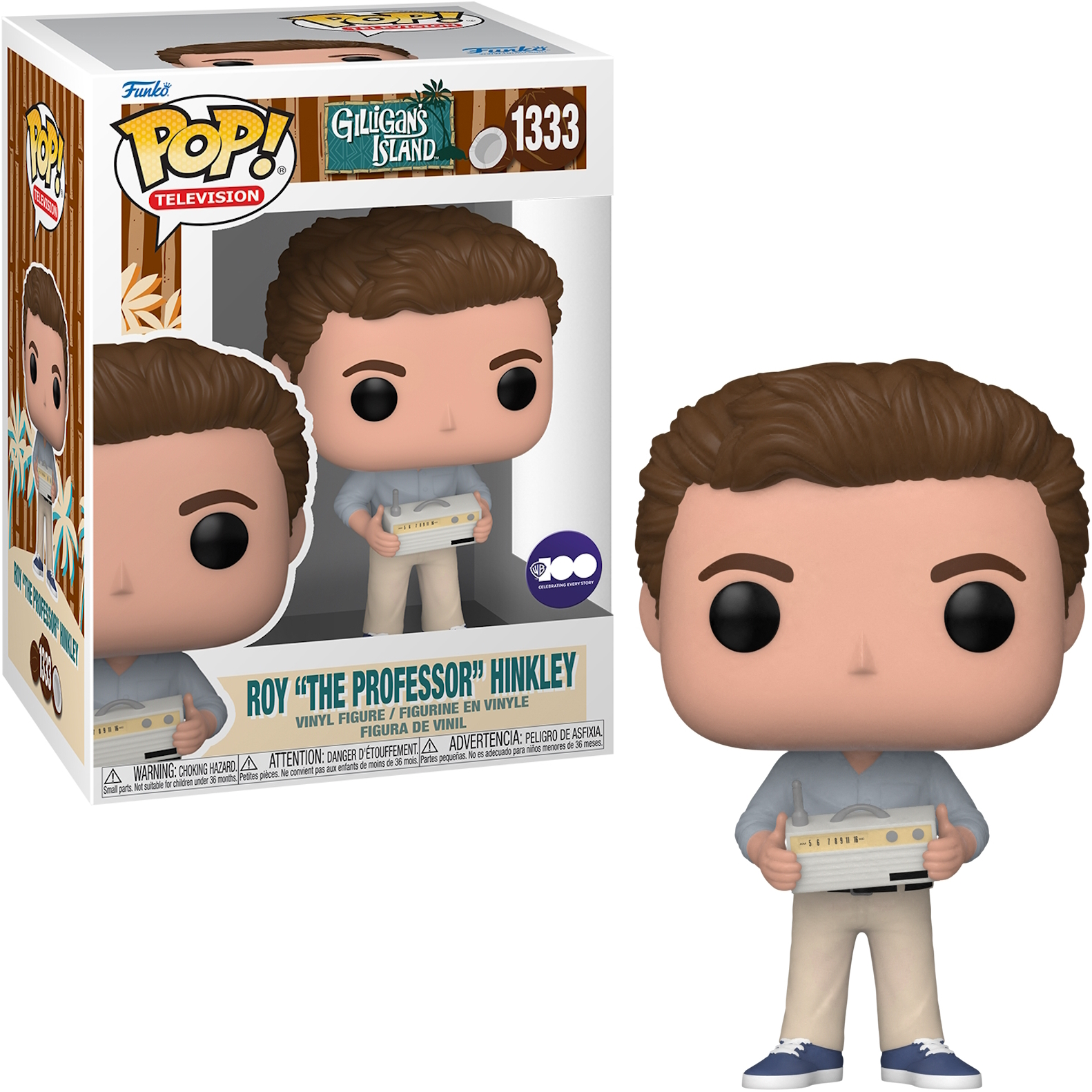 Figurka Funko Pop Roya Hinkley trzymającego radio. W pudełku, z imieniem postaci i logo serialu.