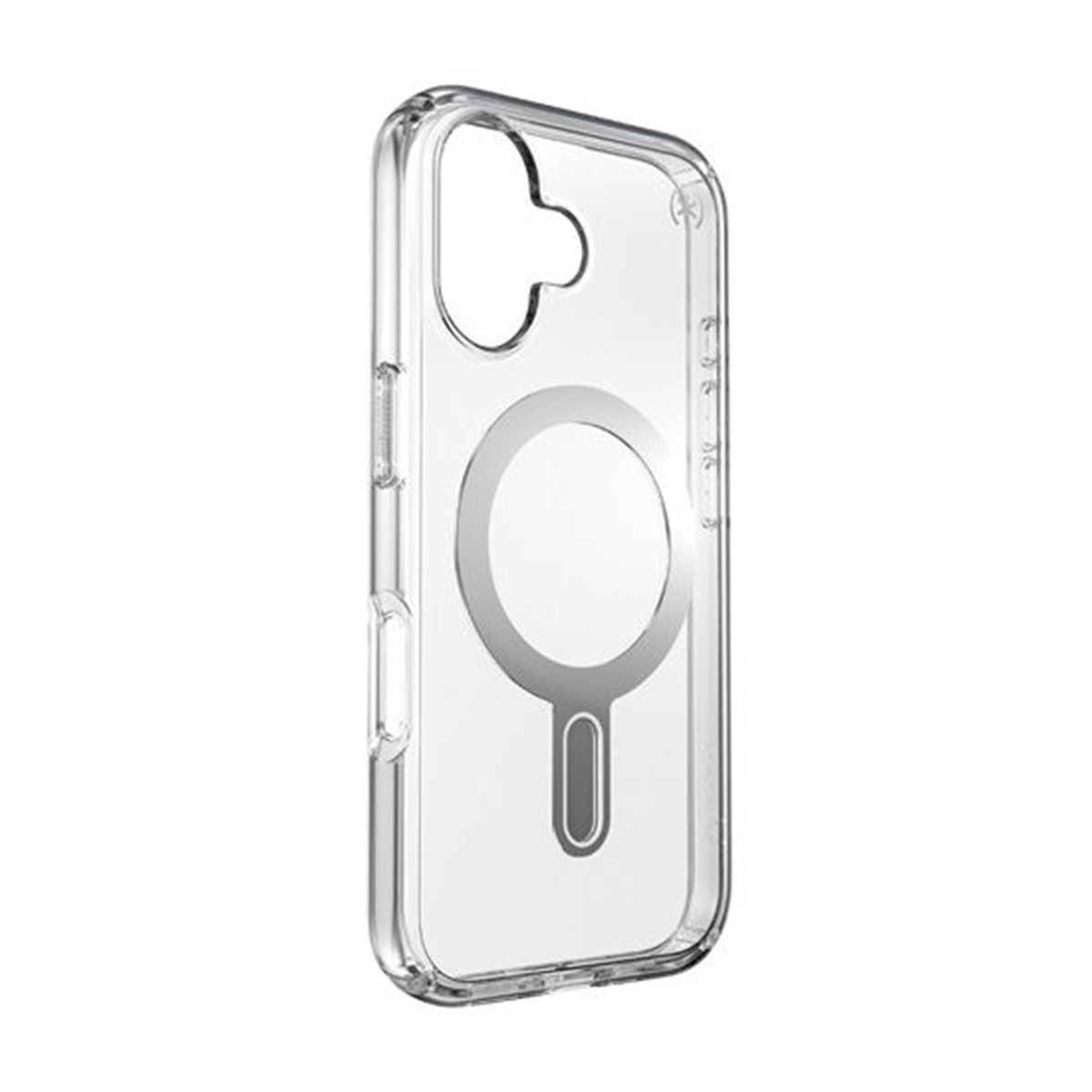 Custodia trasparente per telefono con anello MagSafe, trasparente.