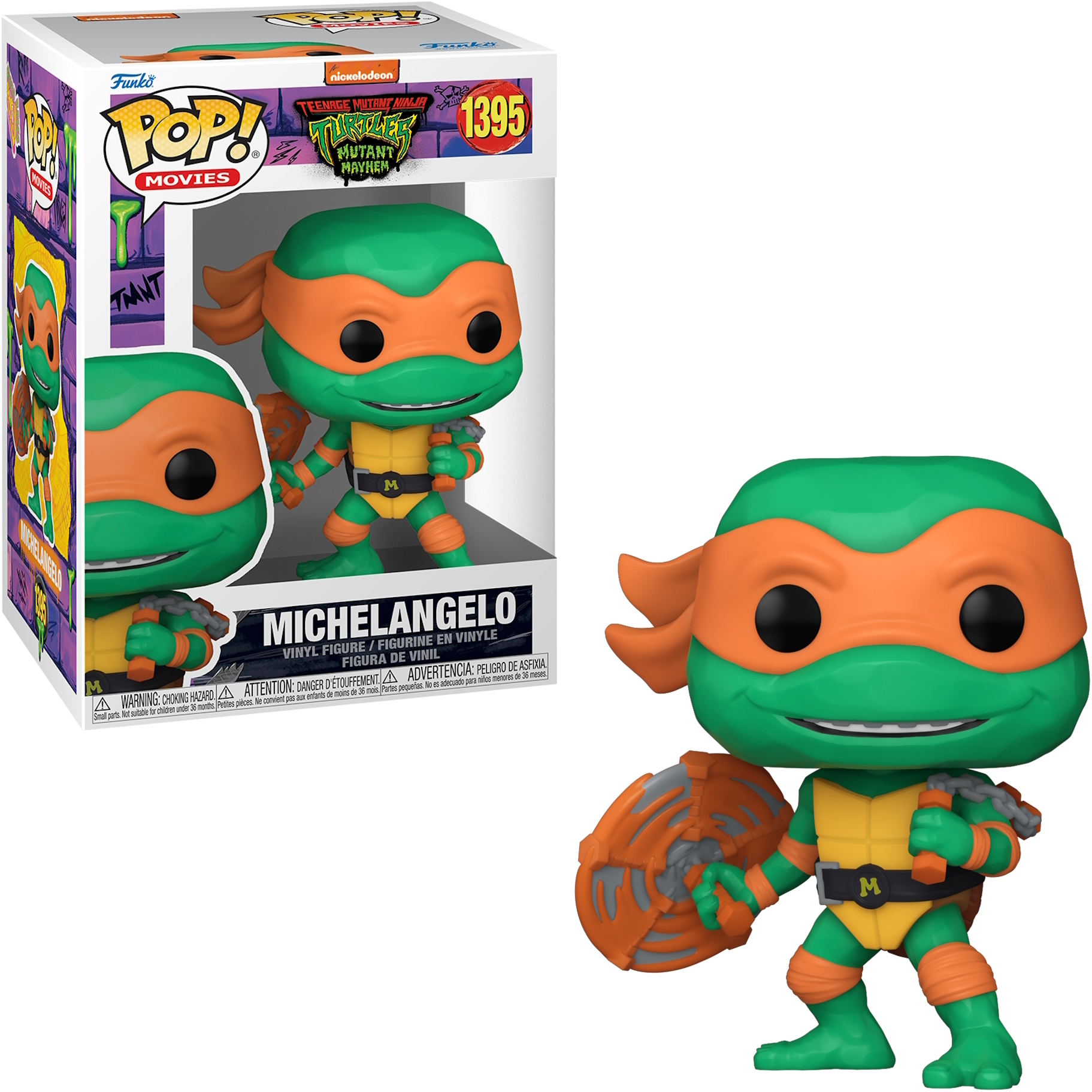 Figura Funko Pop de Miguel Ángel de las Tortugas Ninja.
