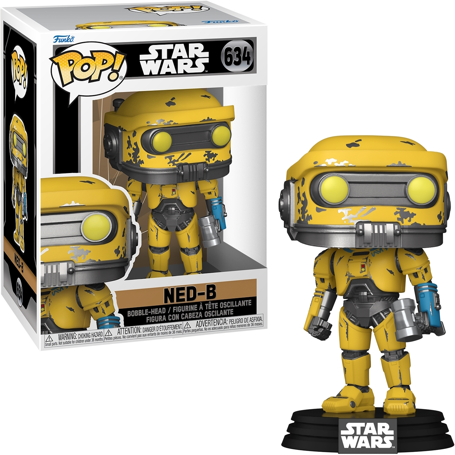 Figura Funko Pop de Ned-B de Star Wars, con caja.