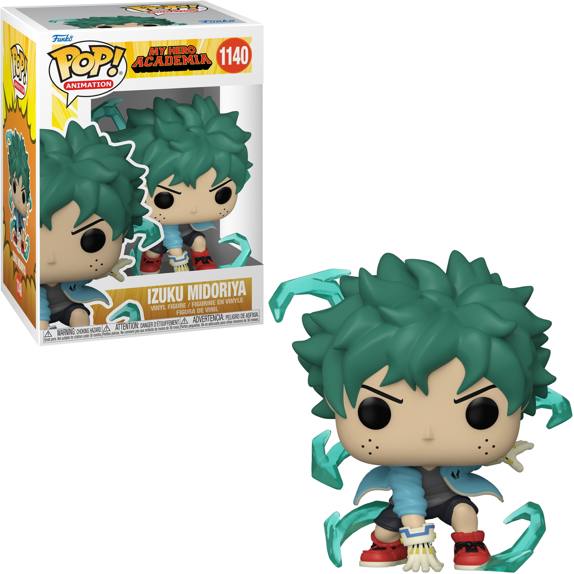 Funko Pop Figur von Izuku Midoriya aus My Hero Academia mit Box.