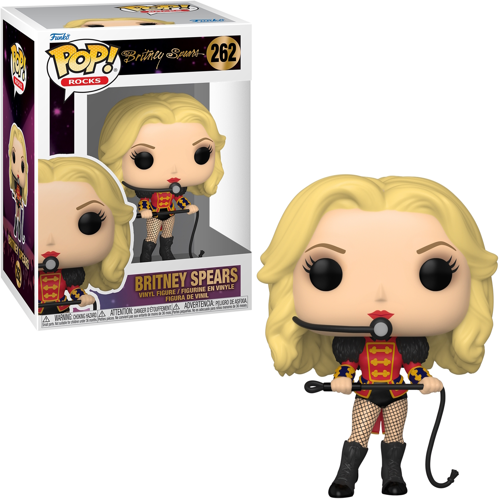 Figura Funko Pop di Britney Spears con microfono e frusta.
