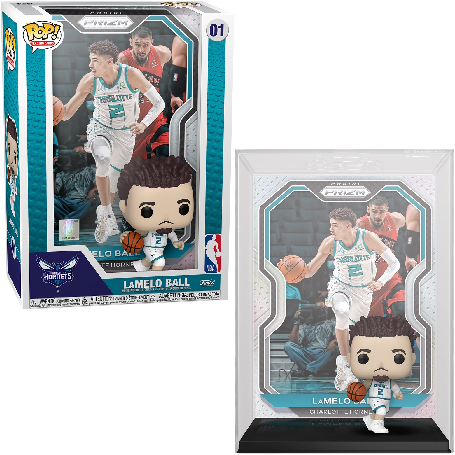 Lamelo Ball Funko Pop Figur mit Basketball.