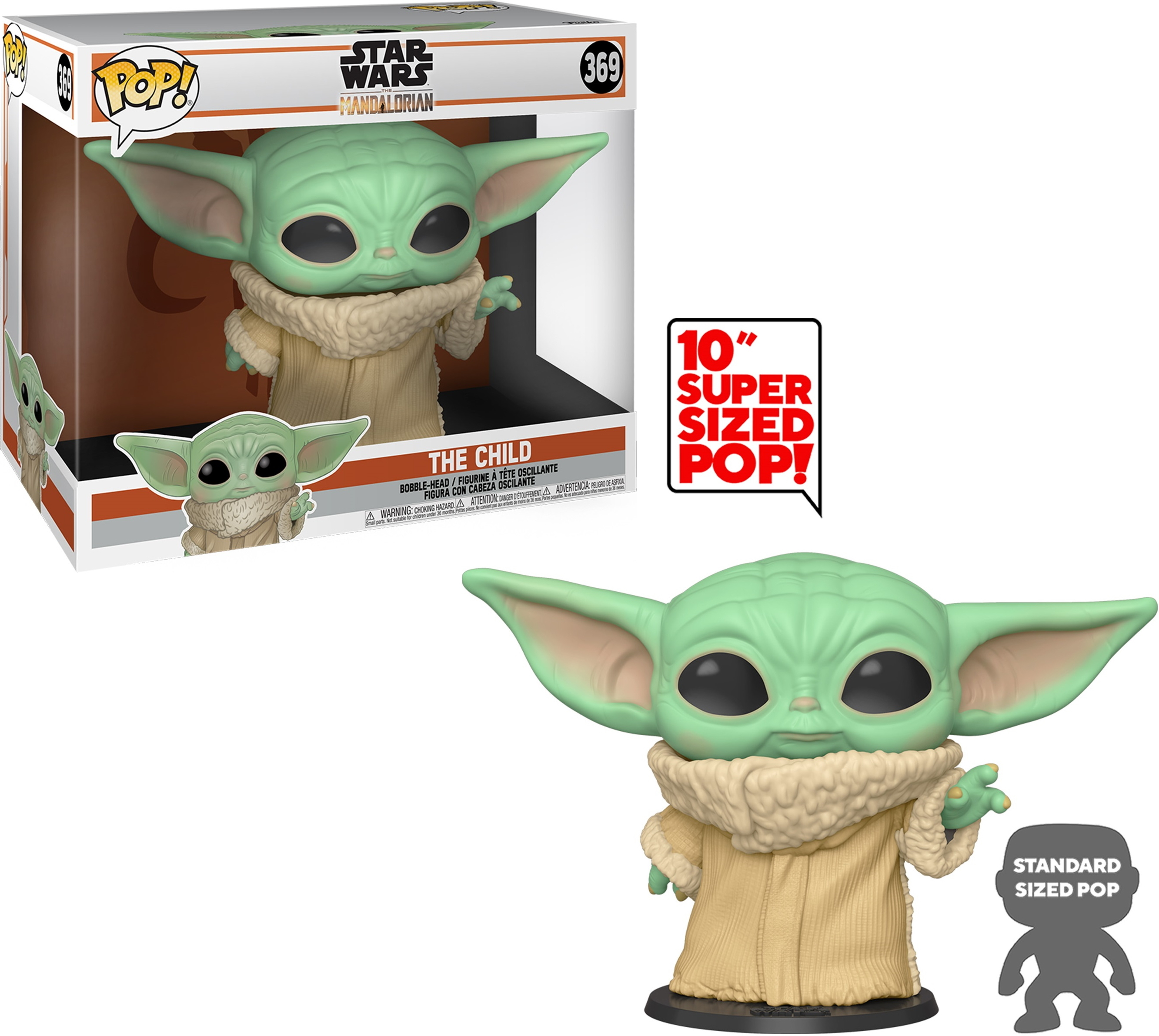 Duża figurka Baby Yody z The Mandalorian, z pudełkiem.