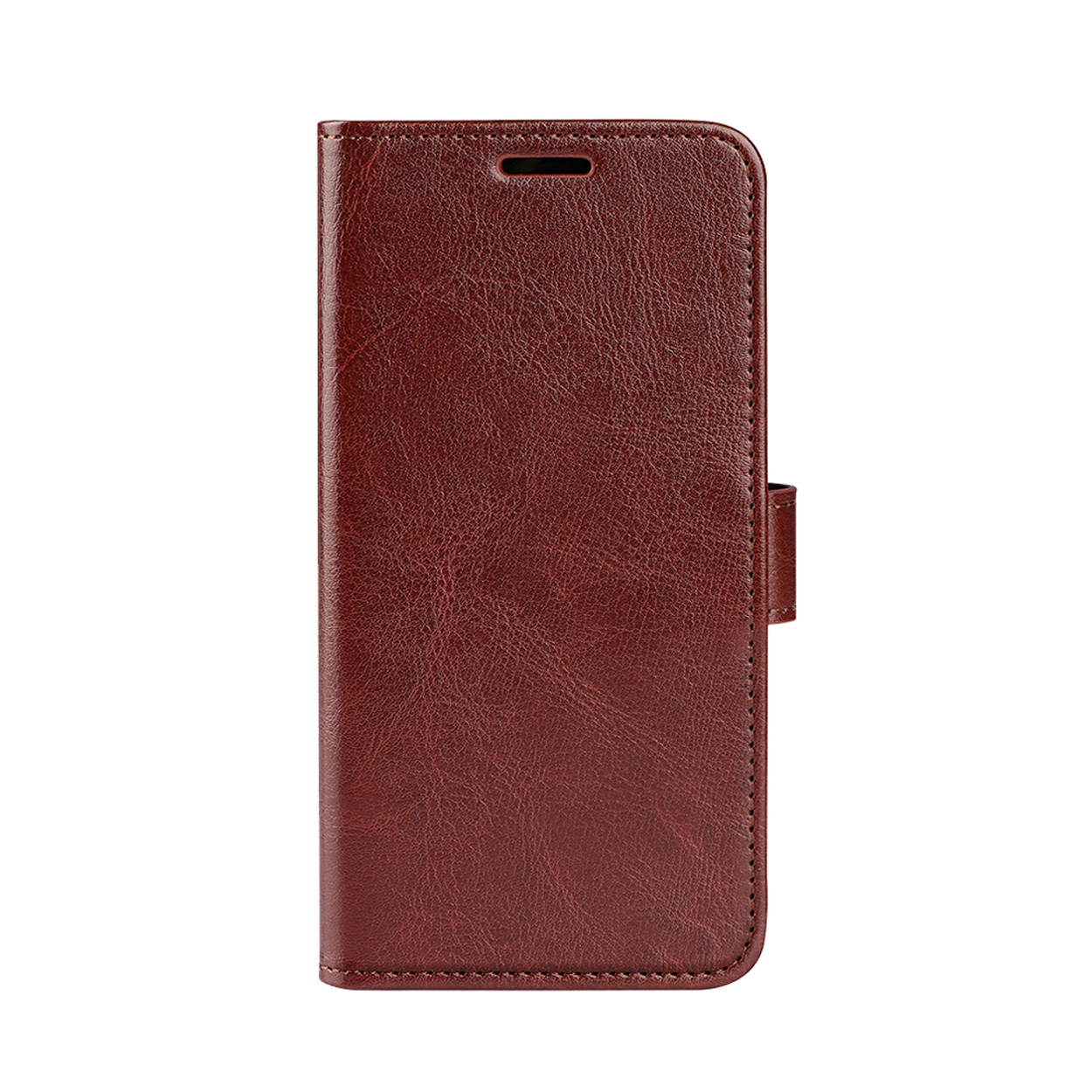 Coque de téléphone marron fermée.