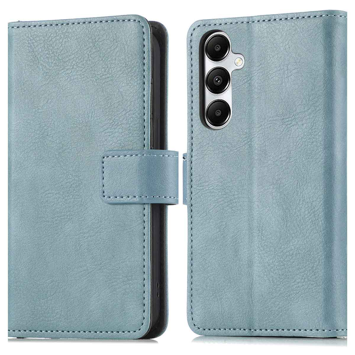 IMOSHION Luxe Bookcase - Geschikt voor Samsung Galaxy S25 Plus - Telefoonhoesje voor Samsung Samsung Galaxy S25 Plus Lichtblauw
