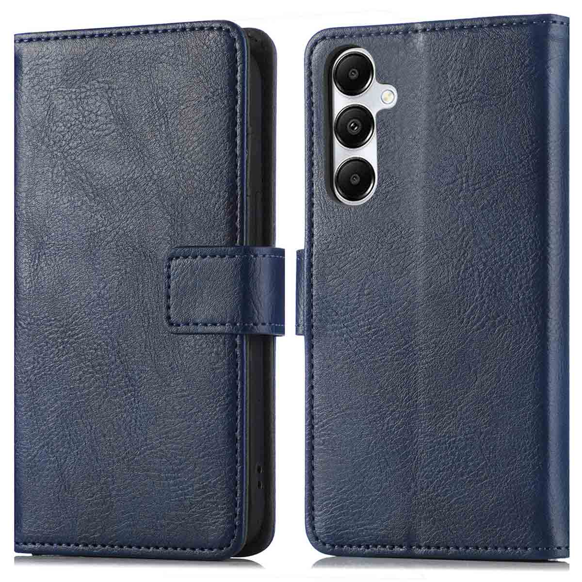 IMOSHION Coque folio compatible avec Samsung Galaxy S24/Samsung Galaxy S25 Étui de Téléphone voor Samsung Samsung Galaxy S24/Samsung Galaxy S25 Bleu foncé