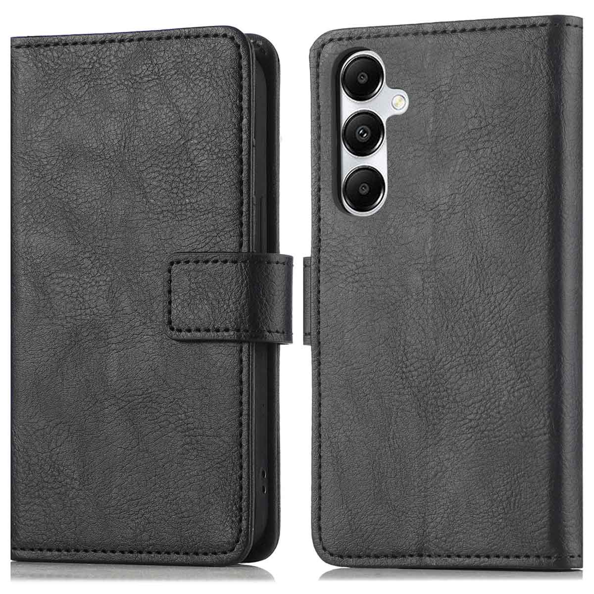 IMOSHION Luxuriöse Klapphülle, Bookcover, Samsung, Galaxy A16 (4G)/ Galaxy A16 (5G), Schwarz