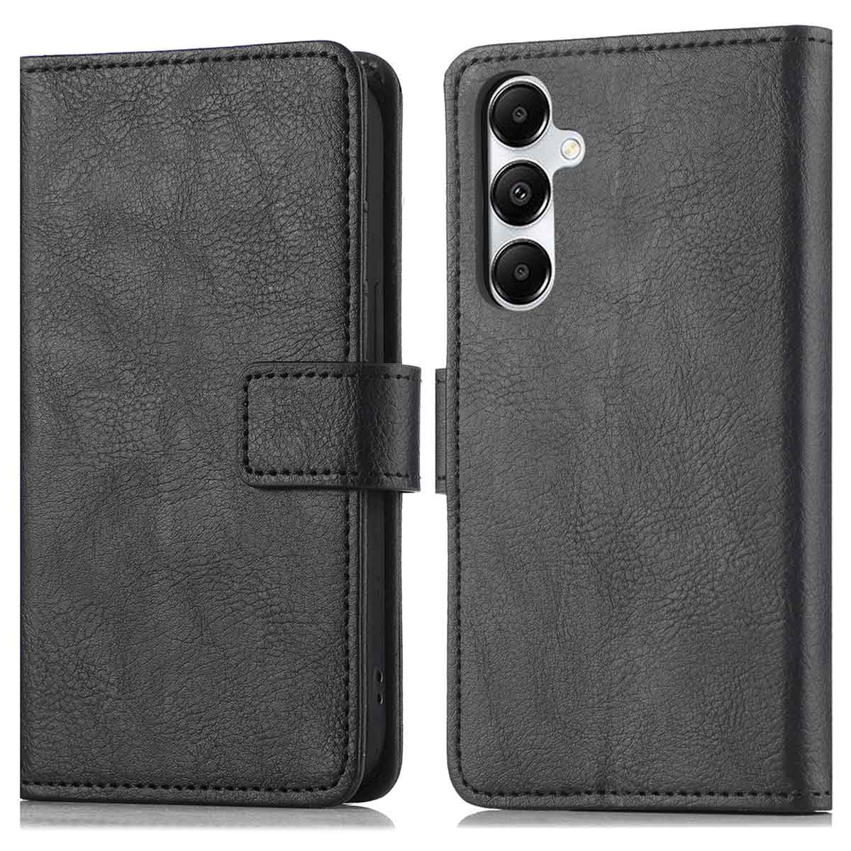IMOSHION Coque folio compatible avec Samsung Galaxy S24/Samsung Galaxy S25 Étui de Téléphone voor Samsung Samsung Galaxy S24/Samsung Galaxy S25 Noir
