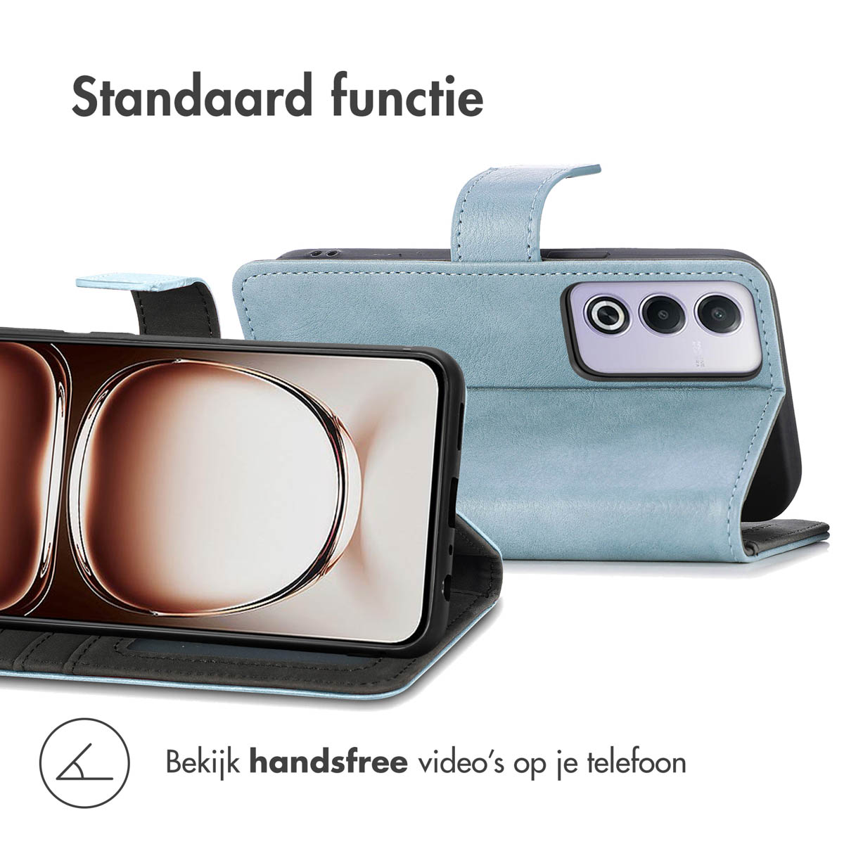 IMOSHION Coque folio compatible avec Oppo A80 (5G) Étui de Téléphone voor Oppo Oppo A80 (5G) Bleu clair