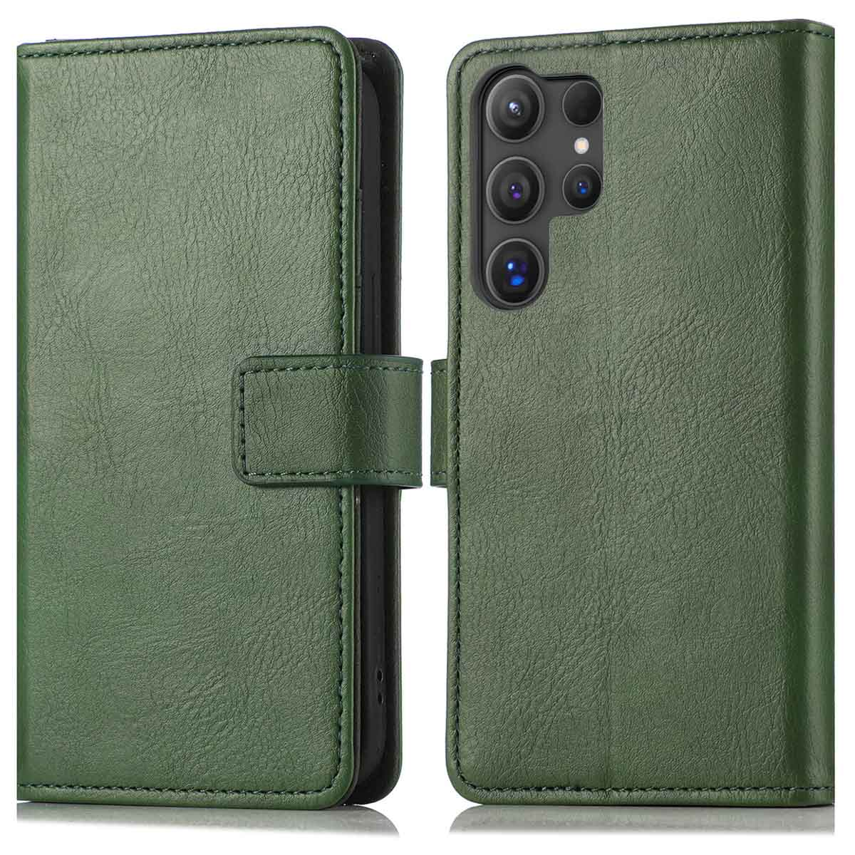 IMOSHION Coque folio compatible avec Samsung Galaxy S25 Ultra Étui de Téléphone voor Samsung Samsung Galaxy S25 Ultra Vert