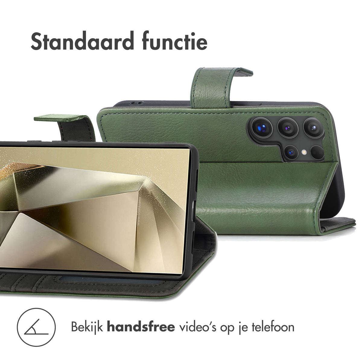 IMOSHION Coque folio compatible avec Samsung Galaxy S25 Ultra Étui de Téléphone voor Samsung Samsung Galaxy S25 Ultra Vert