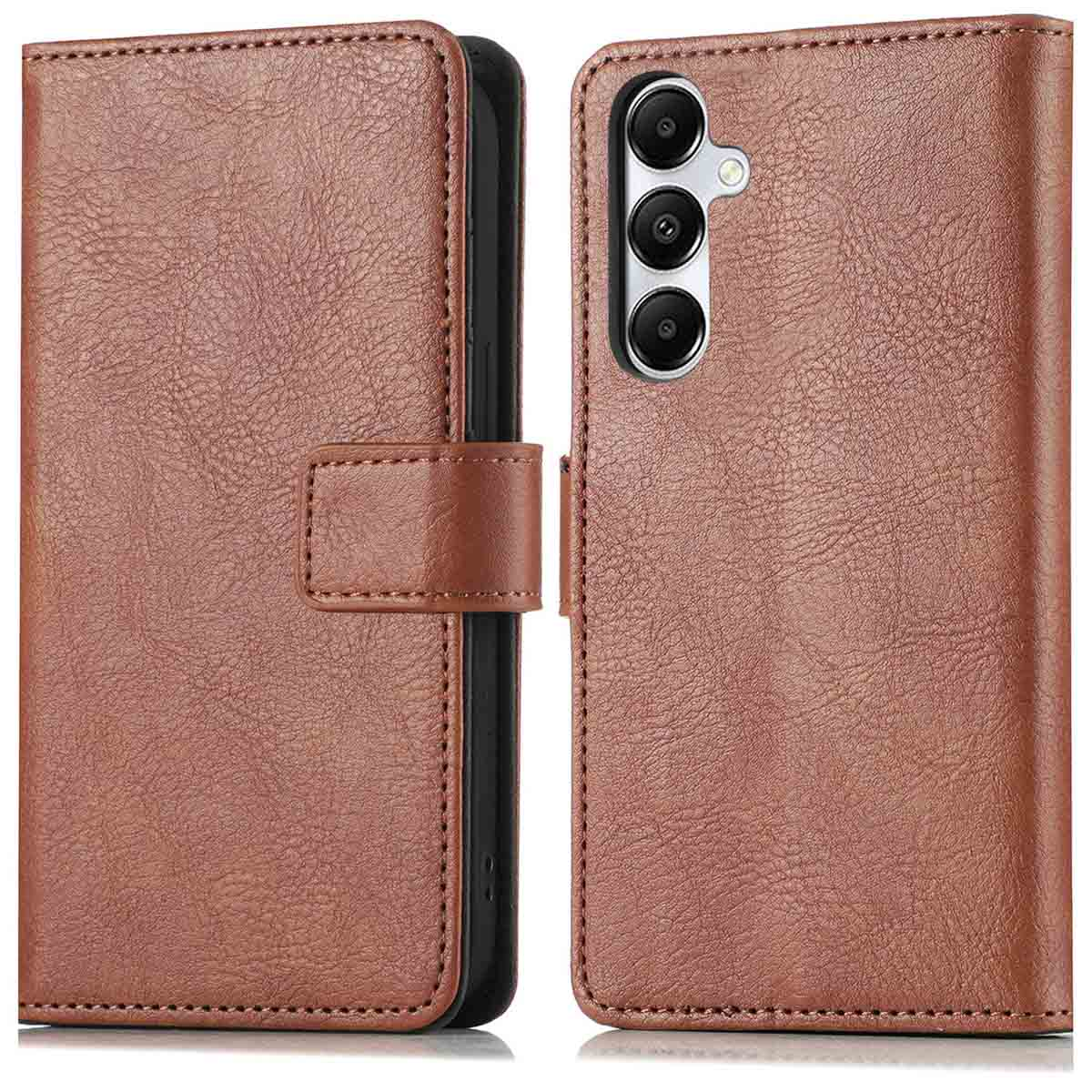 IMOSHION Luxuriöse Klapphülle, Bookcover, Samsung, Galaxy A16 (4G)/ Galaxy A16 (5G), Braun