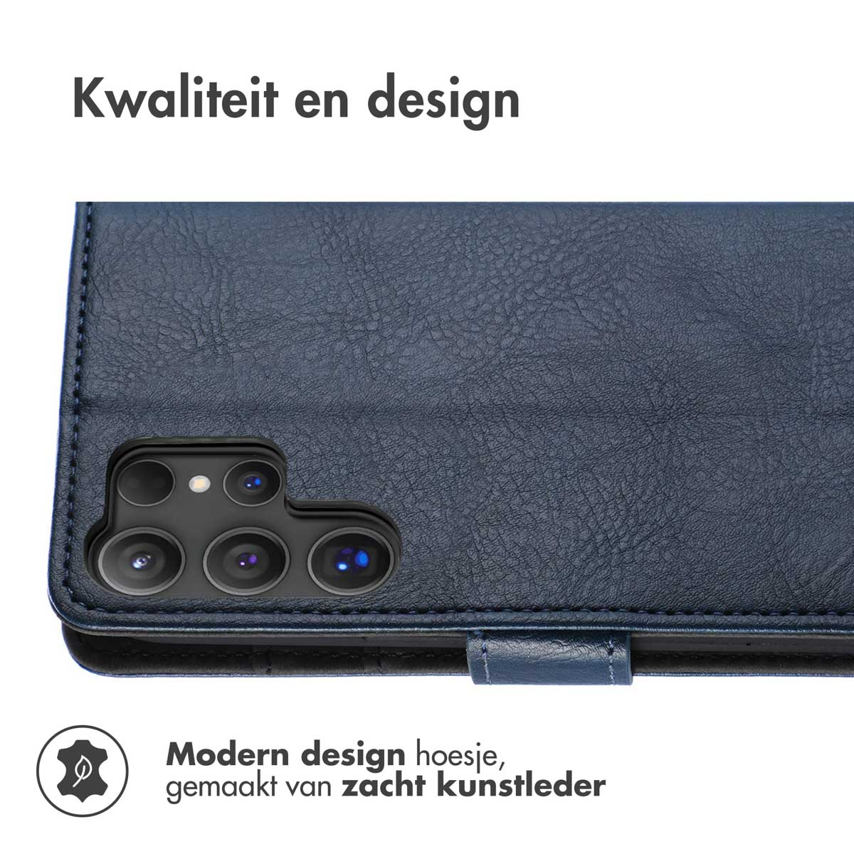 IMOSHION Coque folio compatible avec Samsung Galaxy S25 Ultra Étui de Téléphone voor Samsung Samsung Galaxy S25 Ultra Bleu foncé