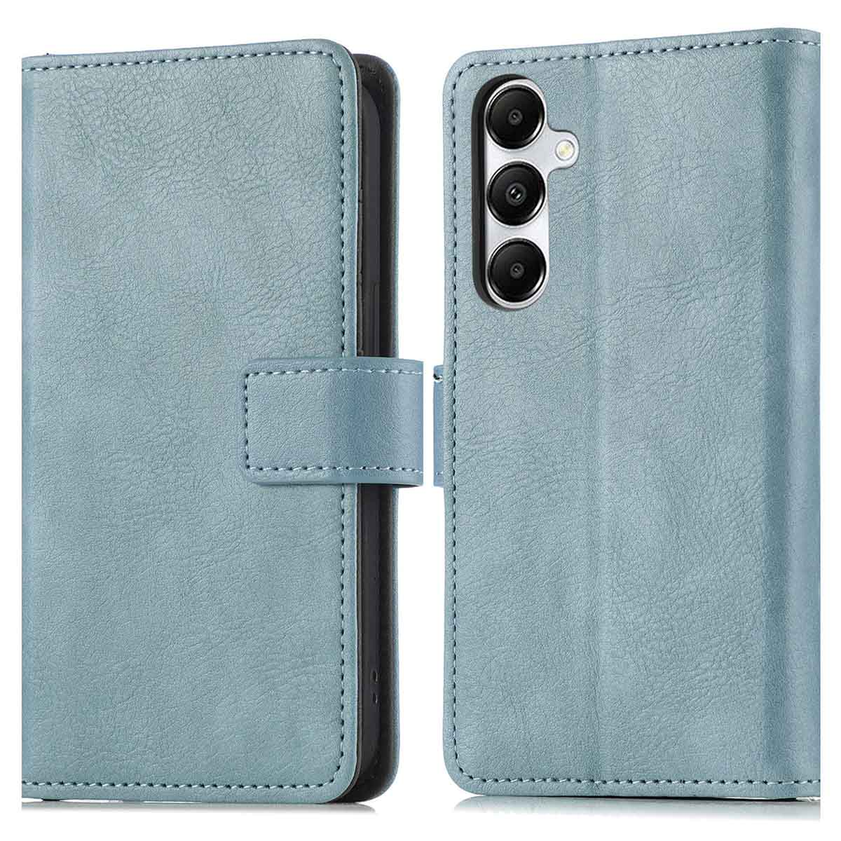 IMOSHION Luxuriöse Klapphülle, Bookcover, Samsung, Galaxy A16 (4G)/ Galaxy A16 (5G), Hellblau