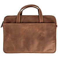 MediaMarkt ACCEZZ Echt Lederen Universele Laptoptas - Laptophoes - Laptoptas 16,2 inch Bruin aanbieding