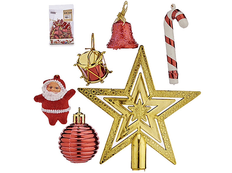 Gran Bola Navideña Brillante De 30 Cm, 1 Unidad, Color Rosa/oro Rosa