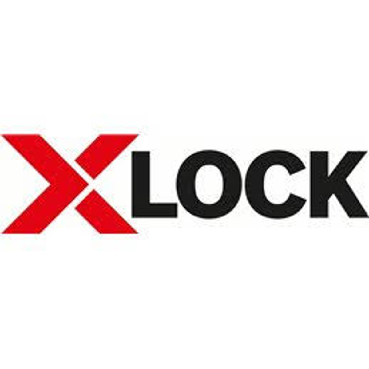 El logotipo X-LOCK rojo y blanco sobre un fondo blanco.