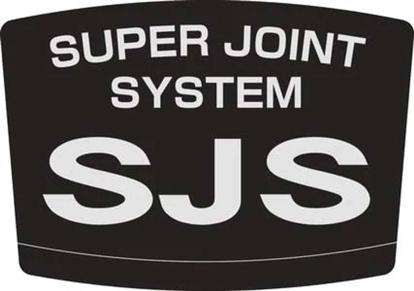 Una etiqueta negra y blanca del Sistema Super Joint (SJS).