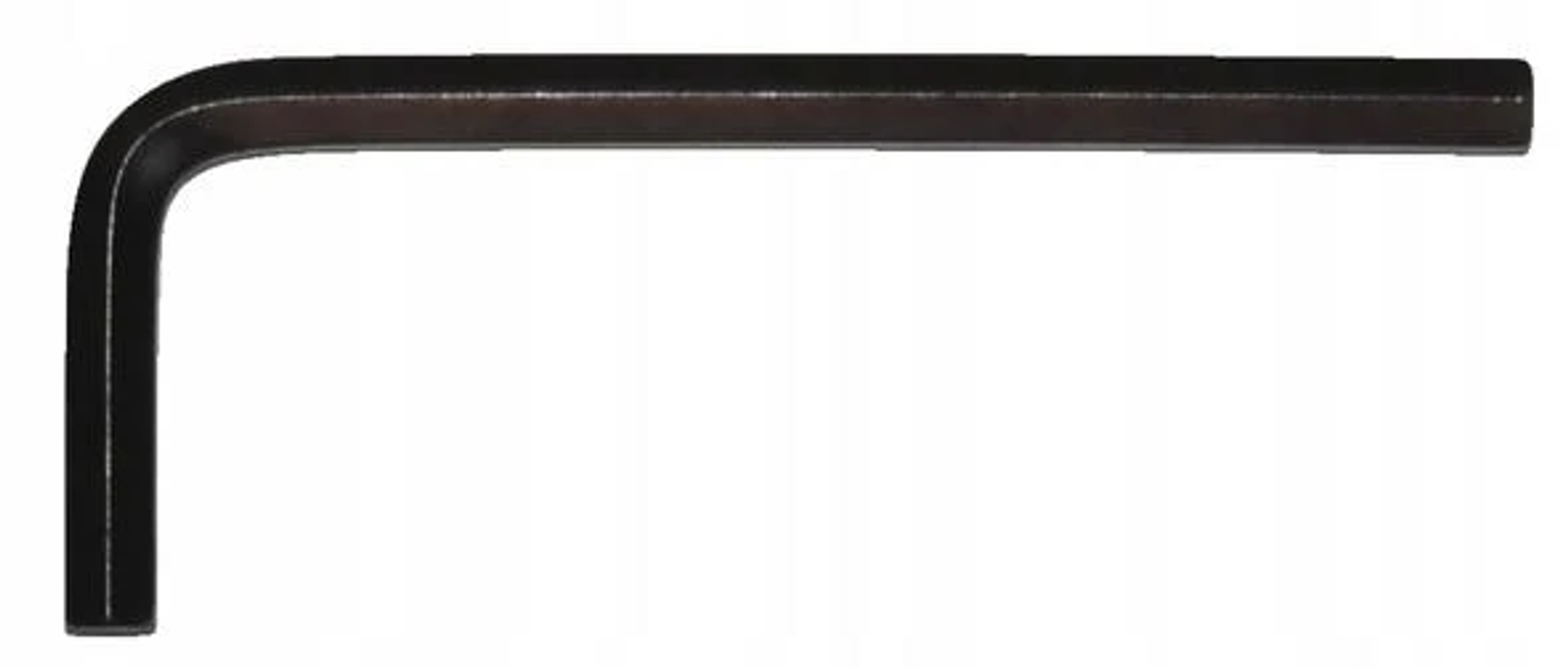 Llave hexagonal en forma de L negra sobre fondo blanco.