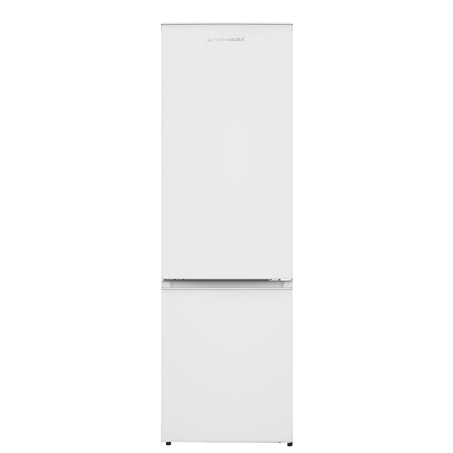 Un frigorifero bianco con due porte.