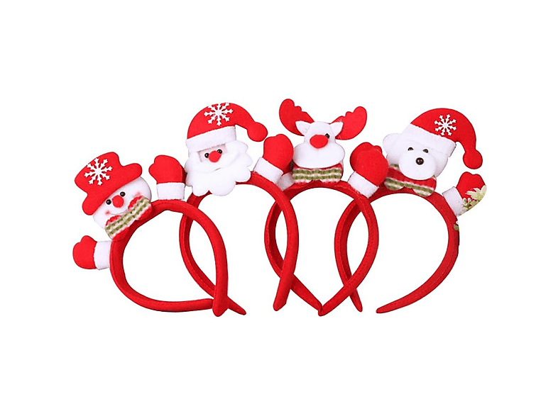 UCCASA Weihnachts-Stirnbänder – Elchgeweih-Design In Gold Oder Rot, Mit Glöckchen, Für Erwachsene & Kinder (Party, Foto, Geschenk)