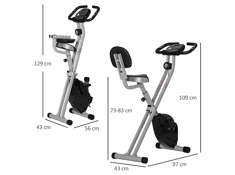 PROIRON Cyclette Pieghevole da Casa 3 in 1, Cyclette con Schienale