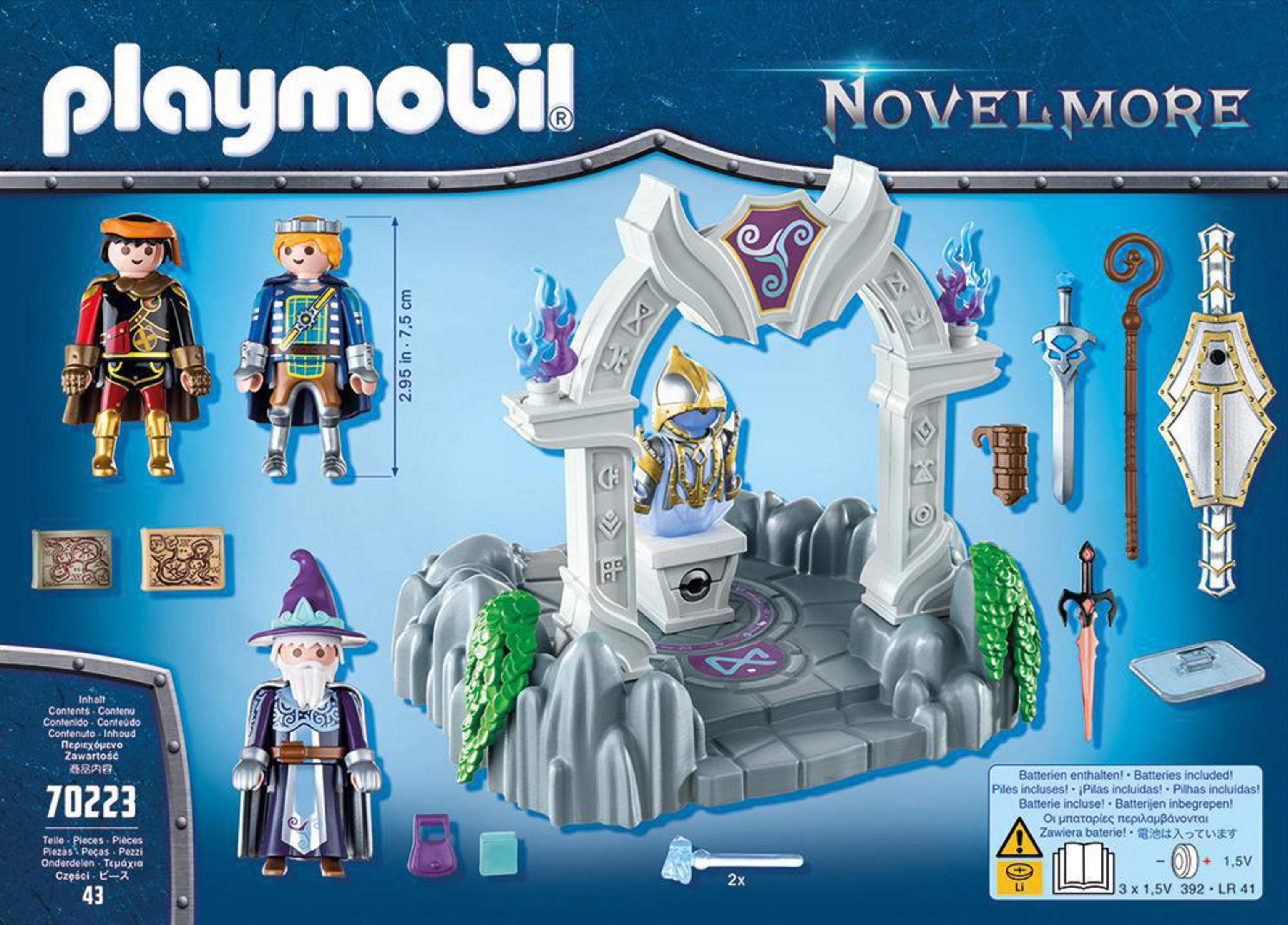 Zestaw zabawek Playmobil Novelmore z figurkami, bramą i akcesoriami.