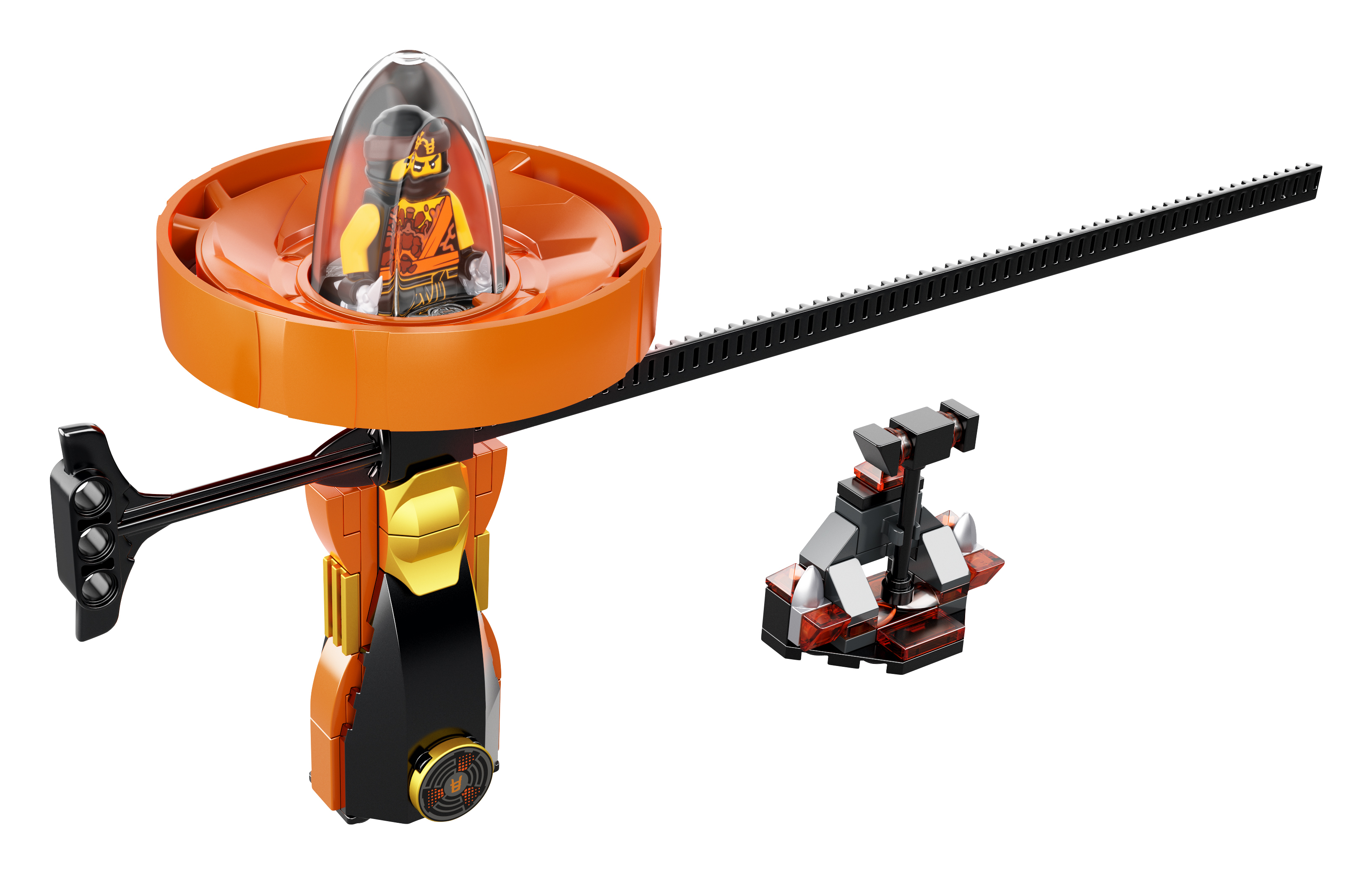 Set Lego: Spinner Spinjitzu con personaggio e accessori.